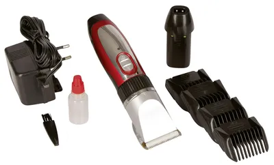 Image de CLIPSTER Akkuschermaschine Sonic rot/schwarz, 5-stufig, inkl. 4 Aufsteckkämme