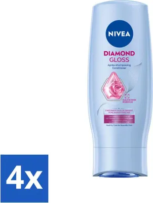 Obrázok produktu pre NIVEA - Diamond Shine Conditioner - Krémový kondicionér - Pre lesk - 200 ml - Hodnotné balenie - 4 kusy