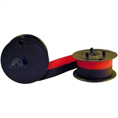 Image de Ruban de remplacement pour calculatrice Olivetti Logos 912, ruban compatible en rouge et noir