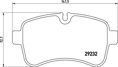 Produktbild von Brembo Bremsbelagsatz, Scheibenbremse Hinterachse P A6 027