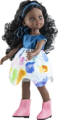 Produktbild von Paola Reina Modepuppe Marga 32 cm - Puppe mit schwarzen Haaren und Kleid