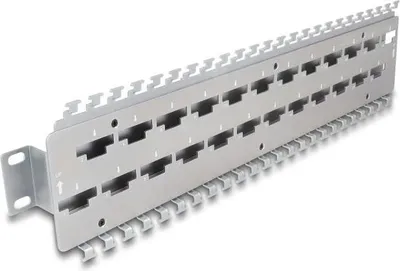Zdjęcie produktu dla DeLOCK 67070, Panel zarządzania kablami, Metal, Szary