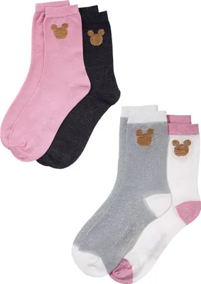 Produktbild von Mickey Mouse Damen Strümpfe Socken 4er Pack, Größe:36/38