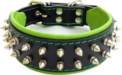 Imagen del producto de Collar para perros de cuero 100%, de 5 cm de ancho, ajustable, ideal para Bulldogs franceses y Terriers