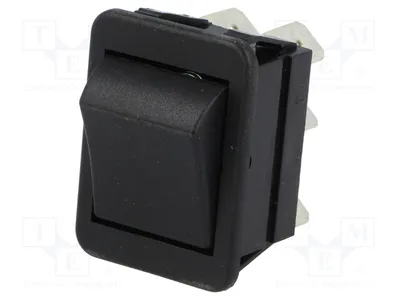 Image de 1 x Interrupteur basculant C1561ABMBB, position : 2, noir, fonctionnement : ON-(ON), 16A/250VAC