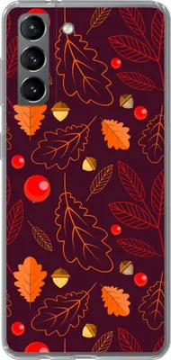 Produktbild von MuchoWow® Handyhülle Schutzhülle Hülle für Telefoonhoesje Samsung Galaxy S21 Muster - Herbst - Laub - Mädchen - Kinder - Kinder Silikon Softcase Handy Hülle - Softcase