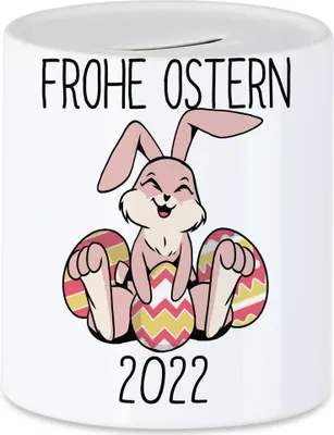 Produktbild von Frohe Ostern 2022 Spardose Osterhase Osterei Ostergeschenk Ostern