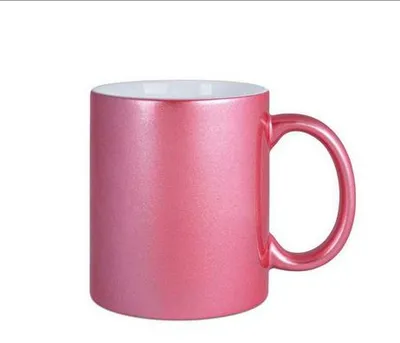 Produktbild von Plottermarie Sublimationsrohlinge Sublimations-Tassen für personalisierte Geschenkideen – Sublimationsrohlinge, Fotogeschenke, Personalisierung & DIY Perlmutt Tassen Subli Rosa 2er Set
