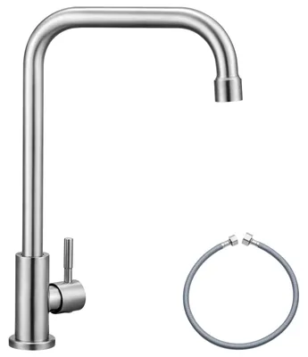 Produktbild von Kaltwasserhahn aus Edelstahl, 360° drehbar, für Küche, 1 Stück