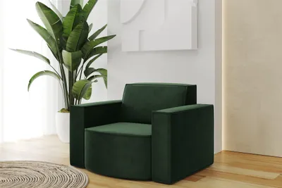 Produktbild von Sessel Designersessel PALMA in Stoff Opera Velvet Grün