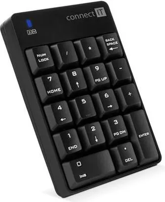 Obrázek produktu pro CONNECT IT NumCALC bezdrátová numerická klávesnice, (+ 1x AAA baterie ), ČERNÁ