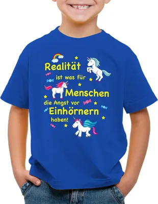 Produktbild von style3 Realität ist was für Menschen die Angst vor Einhörnern haben Kinder T-Shirt Unicorn Einhorn