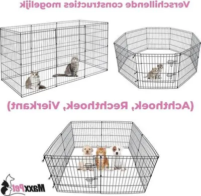 Productafbeelding van Famanu Opvouwbare ren voor puppy's en konijnen - 8-delig - 61 x 61 cm