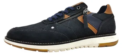 Image de Mustang - Chaussures de sport pour hommes, lacets, couleur bleue, style décontracté