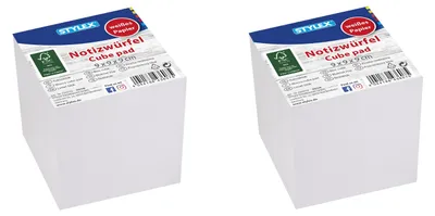 Produktbild von 2x Notizwürfel / 90 X 90 X 80 mm / mit 850 lose Notizzettel
