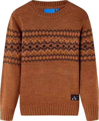 Produktbild von Kinderpullover Gestrickt Cognac 104