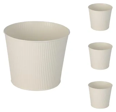 Immagine prodotto di 4 pz. Fioriera da balcone vaso per piante zincato Ø13xH11cm