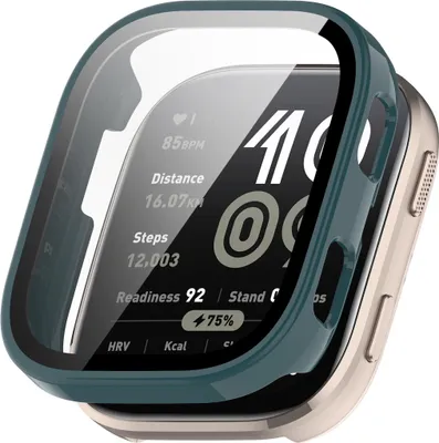 Produktbild von Für Amazfit Bip 6 Kunststoff Watch Schutz Hülle + 9H Hart Glas Grün