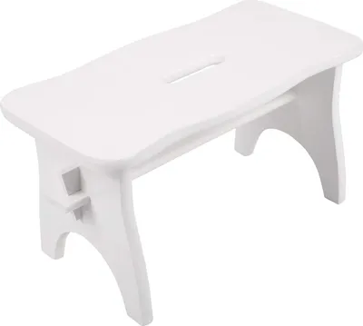 Produktbild von Creative Deco Biela Podnožka Drevená Stolička | 38 x 19 x 21 cm | Stupienok Kvetinová Stolička Toaletná Drevená Lavička Detská Stolička Podnožka Borovicové Drevo