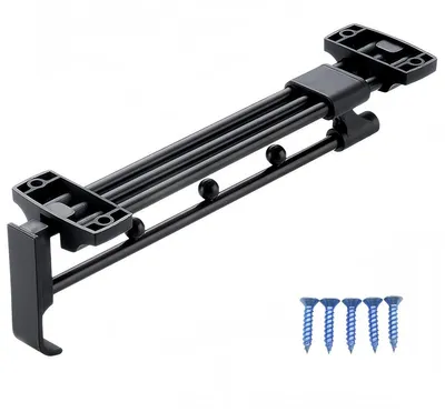 Ausziehbare Kleiderstange, schwarz, 250 mm, 168 mm Auszug