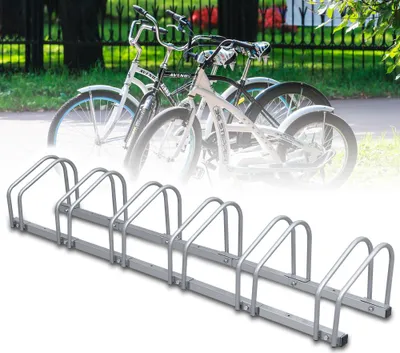 Obrázok produktu pre Jopassy stojan na bicykel Viacnásobný stojan na 2/3/4/5/6 bicykle Pozinkovaný držiak na bicykel Montáž na stenu（6-násobný）