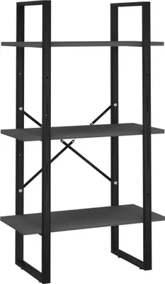 Zdjęcie produktu dla vidaXL Półka do przechowywania szara 60x30x105 cm materiał drewnopochodny