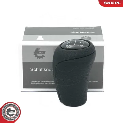 Produktbild von ESEN SKV Schaltknauf Schalthebelknauf Schwarz Leder 5-Gang für MAZDA 5 (CR19) 3 (BK) 6 Kombi (GH) 3 (BL) 5 (CW) CX-7 (ER)