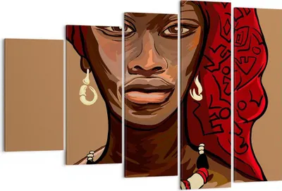 Produktbild von Bild auf Leinwand - Leinwandbild - eine frau afrika - 150x100cm - Wand Bild - Wanddeko - Leinwanddruck - Bilder - Kunstdruck - Wanddekoration - Leinwand bilder - Wandkunst - EG150x100-4120