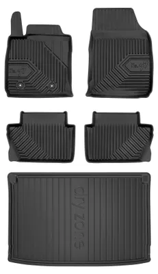 Imagen del producto de Alfombrillas de goma + bandeja de maletero para Ford EcoSport II 2017-2022 (SUV) – juego de 5 piezas, negras, a medida – Wielganizator