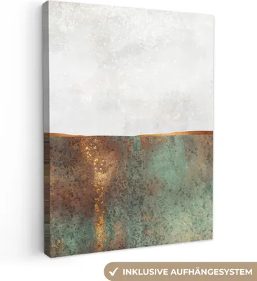 Obrázek produktu pro OneMillionCanvasses® - Obrazy na plátně - Abstraktní - Luxusní - Zlatá, nástěnná malba, nástěnné dekorace obrazy obývací pokoj, 60x80cm