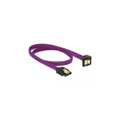 Image de DeLOCK 83696 Câble SATA 0,5 m Violet - Câble SATA (0,5 m, SATA III, mâle/femelle, violet, droit)