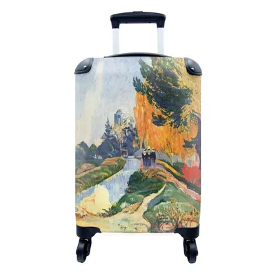 Produktbild von MuchoWow® Koffer Handgepäck Trolley Rollkoffer Kleine Reisekoffer mit 4 Rollen - Les Alyscamps - Gemälde von Paul Gauguin - Cabin Size < 55x40x23 cm & 55x40x20 cm - Fotokoffer - Kabinenkoffer - Boardgepäck - Reise-Box - Reisekoffer - Reisegepäck - Koffer mit Bild - Trolley für Kinder