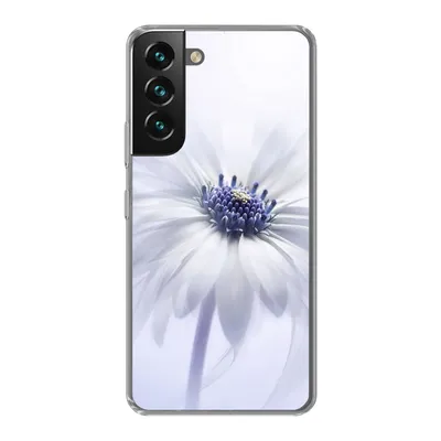 Produktbild von MuchoWow® Handyhülle Schutzhülle Hülle für Samsung Galaxy S22 Blume - Abstrakt - Weiß Silikon Softcase Handy Hülle - Mobiltelefonhülle