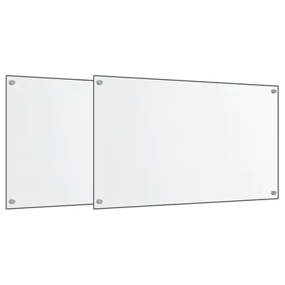 Obrázok produktu pre Kuchynské zásteny 2ks priehľadné 70x50 cm tvrdené sklo