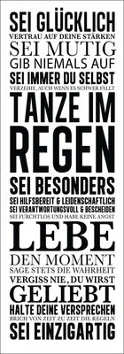 Produktbild von Leinwandbild Hausordnung I 27x77 cm