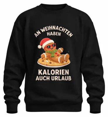 Zdjęcie produktu dla Gingerbread Man Christmas Calories Holiday Sunglasses Zabawna bluza rozpinana uni , czarny, M