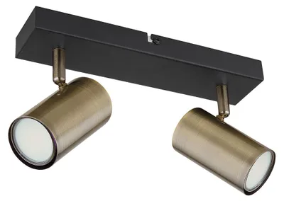 Produktbild von Deckenleuchte, Metall, schwarz, Spots verstellbar, L 26 cm