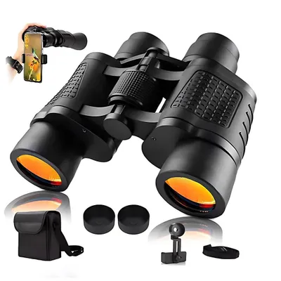Produktbild von Fernglas, 80x80 HD Ferngläser, Jagdfernglas, Hochauflösendes Teleskop, 1500m Sichtfeld, BAK4 Hochleistungs-Fernglas für Vogelbeobachtung, Jagd, Reisen