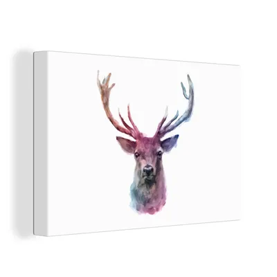 Obrázok produktu pre OneMillionCanvasses® - Maľba na plátne - Obraz na plátne Nástenná maľba na plátne - Jeleň - Farba - Farby - 150x100cm - Fotografia na plátne - maľba