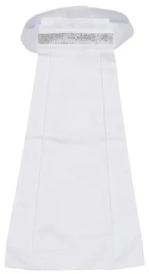 Image de Equipage Plastron Tora blanc avec paillettes argentées