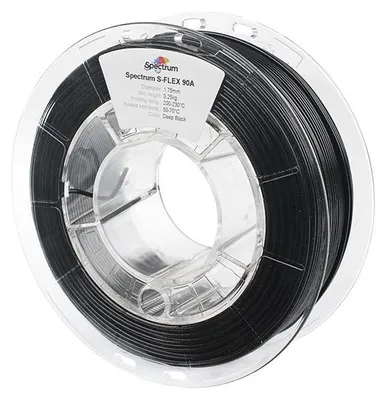 Immagine prodotto di Filamento 3D Spectrum, S-Flex 90A, 1,75 mm, 250 g, 80262, nero profondo