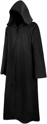 Productafbeelding van Zwarte Cape met Kap voor Volwassenen - Vampier Cape voor Halloween en Feestdagen