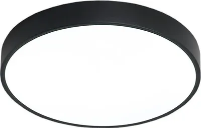 Image de Plafonnier LED rond Modern noir et blanc 20 W, blanc chaud, 1 800 lm, aluminium, dimensions : 5 x 30 x 30 cm, IP20, Abigali