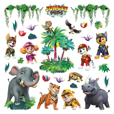 Produktbild von Pat' Patrouille Sticker - Die Pat' Patrouille Jungle Pups - 30x30 cm