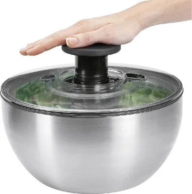 Produktbild von OXO Salatschleuder Steel, silber