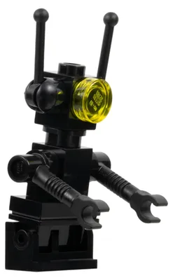 Obrázok produktu pre LEGO Minifigúrka – Čierny robot série Blacktron – Poškodený robot podpory – Vesmír (sp147) –