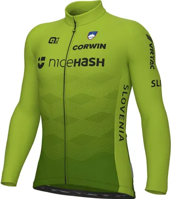 Produktbild von ALÉ Langarm Fahrradtrikot für den Winter - SLOVENIA NATIONAL 23 - Grün 5XL
