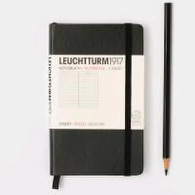 Produktbild von Leuchtturm 334821, Einfarbig, Schwarz, A6, 80 g/m², Liniertes Papier, Hardcover