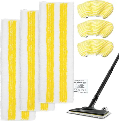 Produktbild von Set von 6 Mikrofasertüchern für Dampfreiniger, Geeignet für SC1, SC2, SC3, SC4, SC5, Ersatztücher