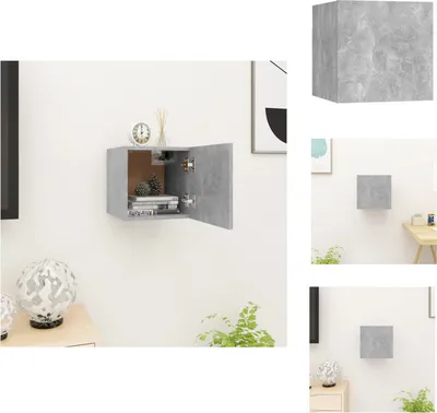 Produktbild von vidaXL TV-Wandschrank Betongrau 30,5x30x30 cm -  TV-Möbel